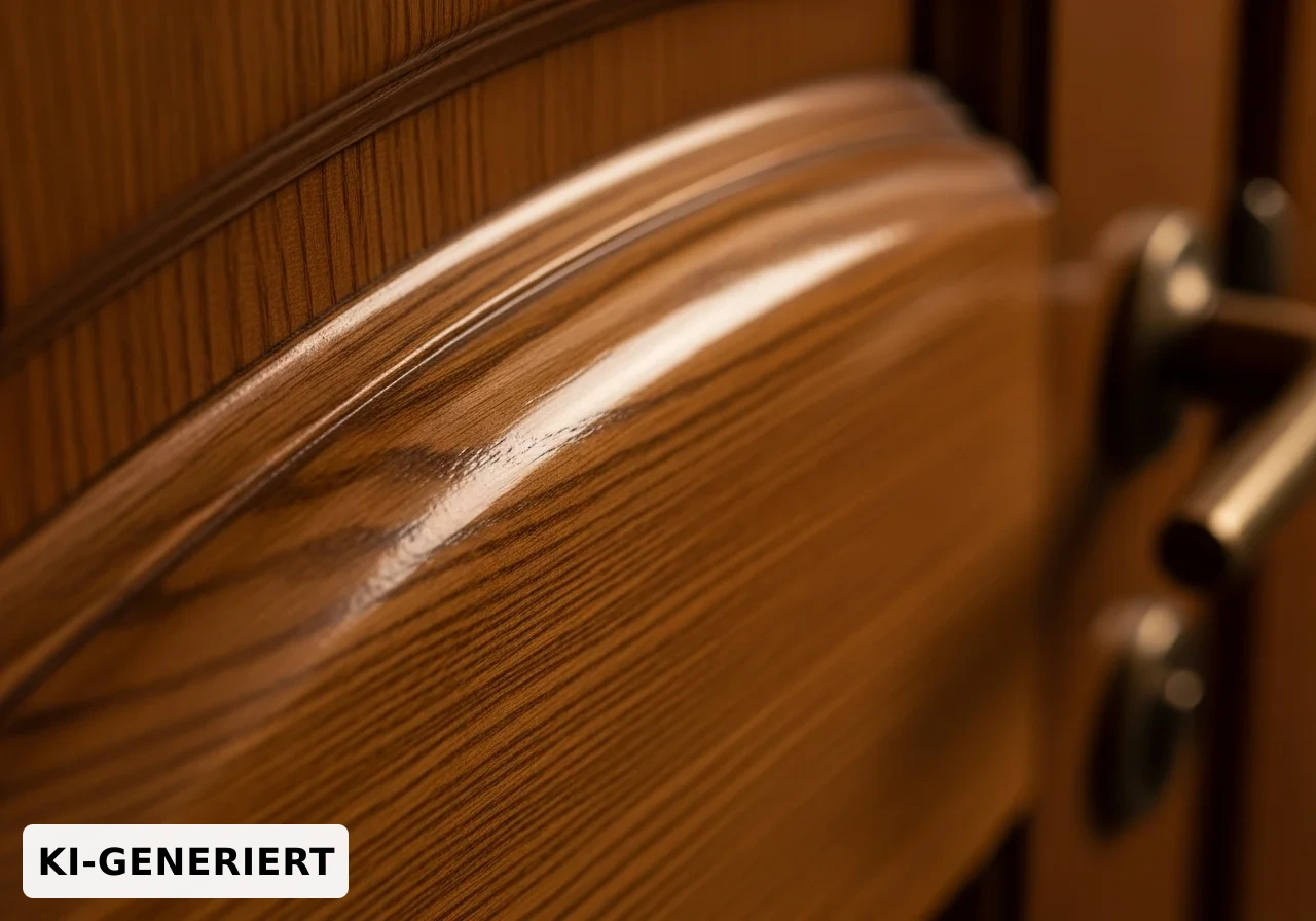 Glatte, gleichmäßig lackierte Oberfläche im Detail